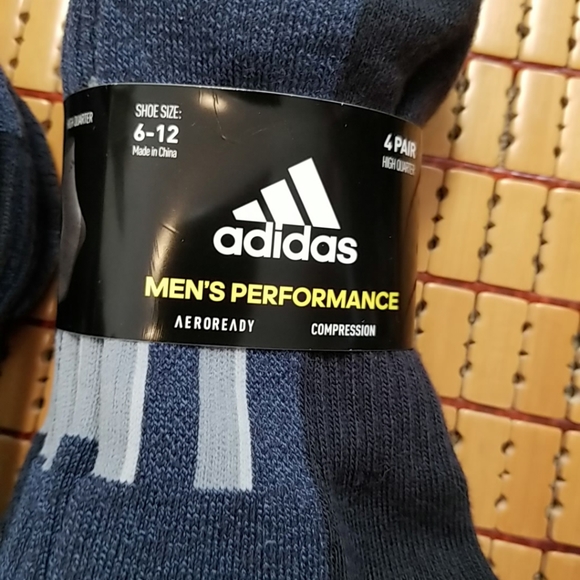 Adidas men's performance socks navy blue 8 pairs total - Picture 3 of 4